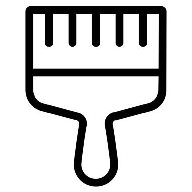 Beyaz arkaplanda basit fırça vektör resimleme