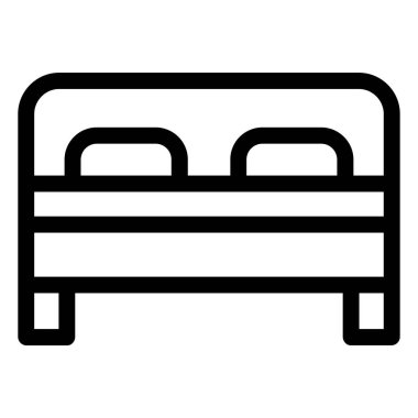 yatak ikonu vektör illüstrasyonu