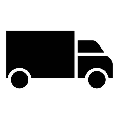 Basit kamyon simgesi, vektör illüstrasyonu