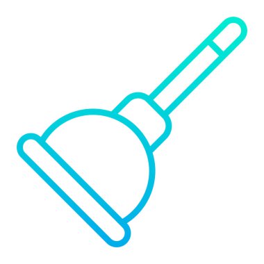 Tesisatçı minimalist vektör simgesi beyaz üzerine izole edildi 