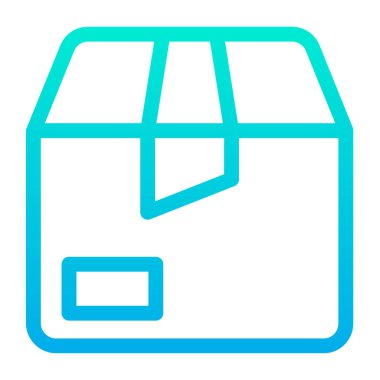 Kutu. Web simgesi basit illüstrasyon