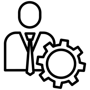 yönetim web simgesi basit illüstrasyon