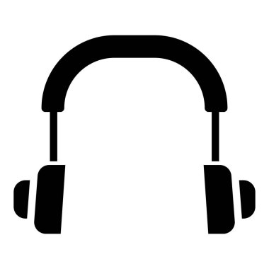 kulaklık simgesi, vektör illüstrasyonu