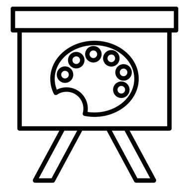 Şövale. Web simgesi basit illüstrasyon