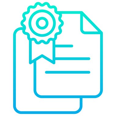 belge ikon vektör illüstrasyonu