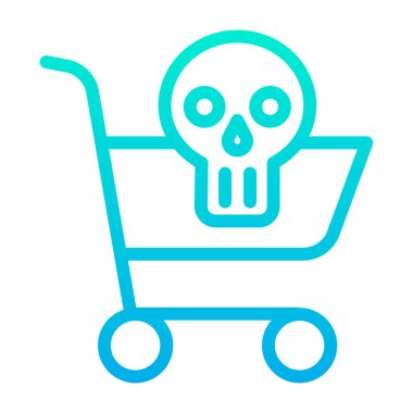 Tramvay vektör illüstrasyon tasarımlı alışveriş arabası