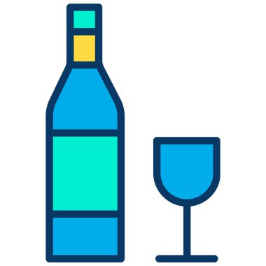 Şarap. Web simgesi basit tasarım