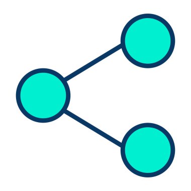 Beyaz üzerinde izole edilmiş simge, minimal vektör simgesi paylaş