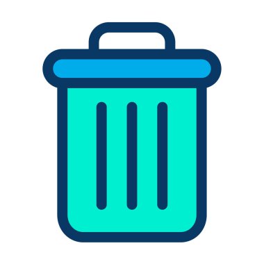 Çöp simgesinin vektör illüstrasyonu