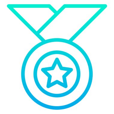 birincilik ödülü vektör simgesi. Madalya. Web basit illüstrasyonu