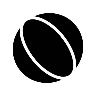 top, beyaz üzerinde izole edilmiş minimalist vektör simgesi