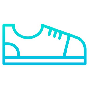 Sneaker, minimalist vektör simgesi beyaz üzerine izole