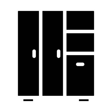 Dolap simgesi vektör illüstrasyonu