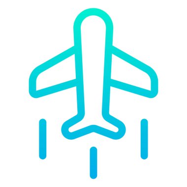 uçak simgesi, vektör illüstrasyonu