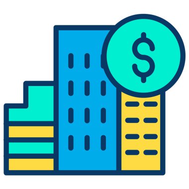 Otel Price web simgesi basit vektör illüstrasyonu