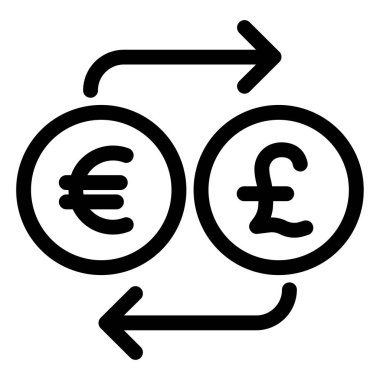 Avro para birimi kavramı basit sanat vektörü illüstrasyonu 