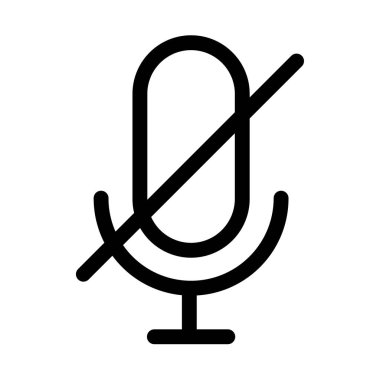 mikrofon simgesi, vektör illüstrasyonu