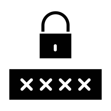 Kilit. Web simgesi basit illüstrasyon