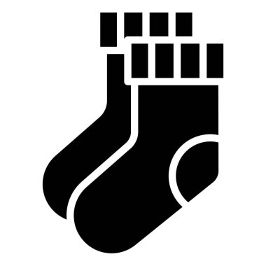 çoraplar beyaz arkaplanda basit vektör simgesi