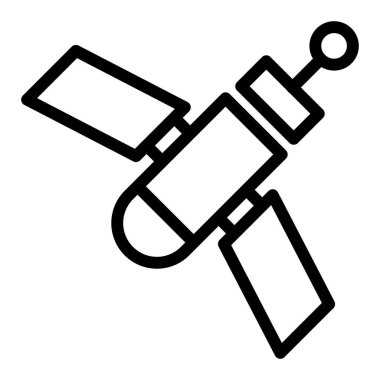 uydu vektörü ince çizgi simgesi