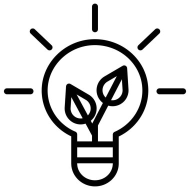 Beyaz arkaplanda basit ampul vektör resmetmesi