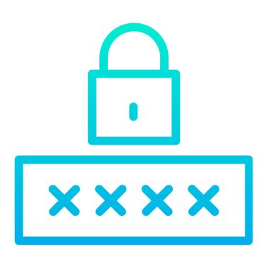 Şifre. Web simgesi basit illüstrasyon