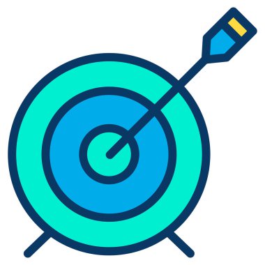 Hedef. Web simgesi vektör illüstrasyonu