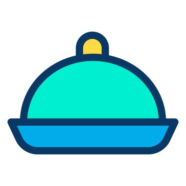 Basit yiyecek simgesi, vektör illüstrasyonu