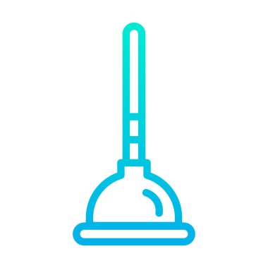 Tesisatçı minimalist vektör simgesi beyaz üzerine izole edildi 