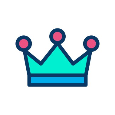Crown Web simgesi basit illüstrasyon