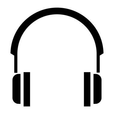 kulaklık simgesi, vektör illüstrasyonu