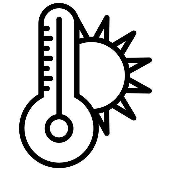 Temperatura Proste Ikona Ilustracji Wektorowych — Wektor stockowy