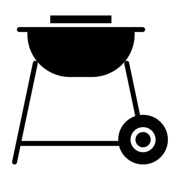 Barbeque Grill Web Icon Vector Illustration — Stock Vector