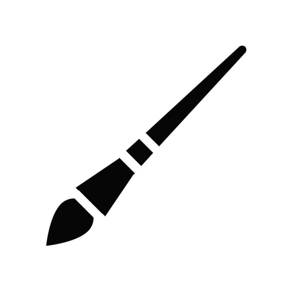 Einfache Abbildung Des Pinselvektorsymbols Auf Weißem Hintergrund — Stockvektor