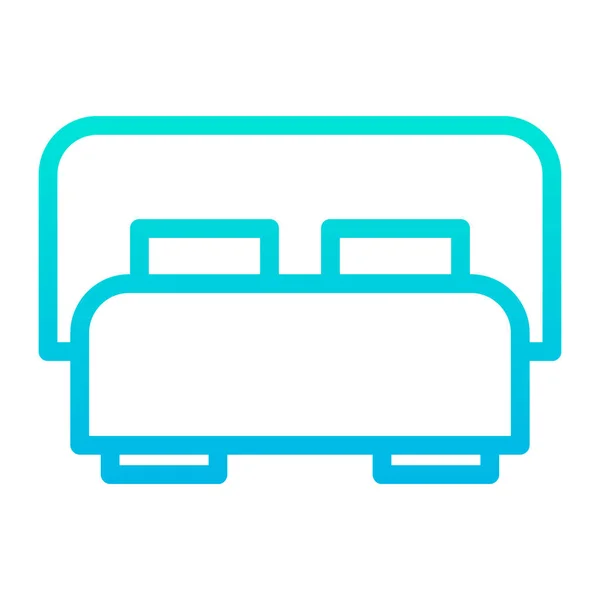 Cama Icono Vector Ilustración — Vector de stock