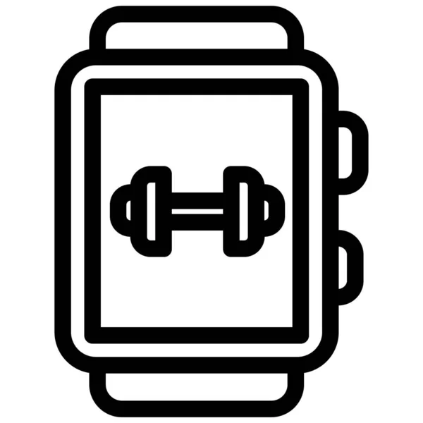 Simple Smartwatch Icono Vector Ilustración — Archivo Imágenes Vectoriales