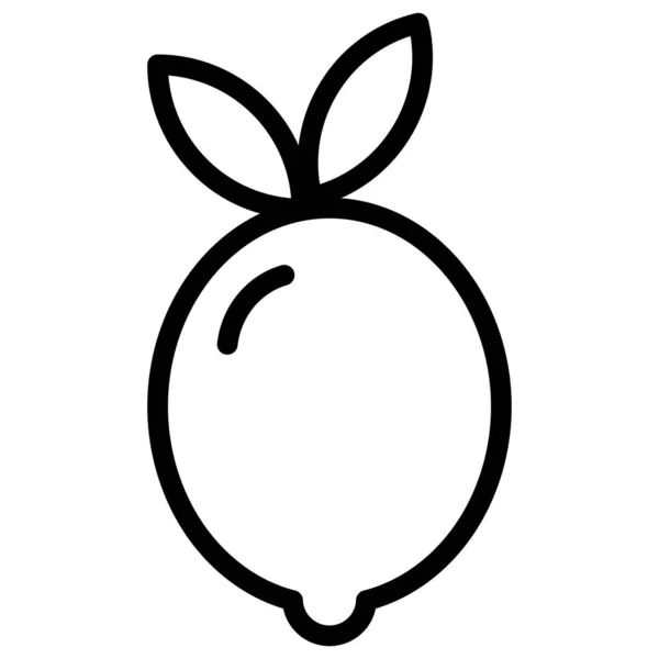 Citrónové Ovoce Jednoduchá Ilustrace — Stockový vektor