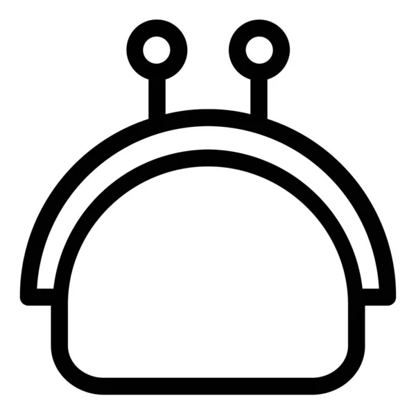 Bolso Icono Vectorial Minimalista Aislado Blanco — Archivo Imágenes Vectoriales