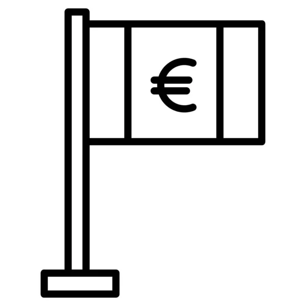 Flagga Ikon Vektor Illustration — Stock vektor