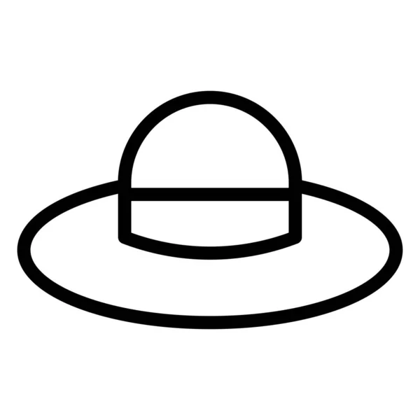 Icono Sombrero Simple Ilustración Vectorial — Archivo Imágenes Vectoriales