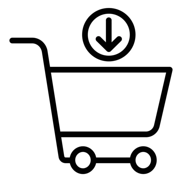 Icono Del Carrito Compras Ilustración Del Vector — Vector de stock