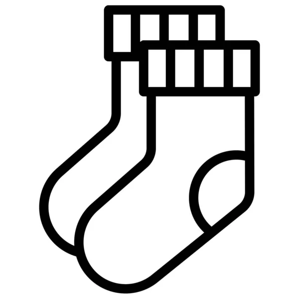 袜子白色背景上的简单矢量图标 — 图库矢量图片