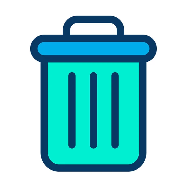 Vector Ilustración Icono Basura — Vector de stock