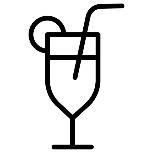 Cocktail Web Icône Vectoriel Illustration — Image vectorielle