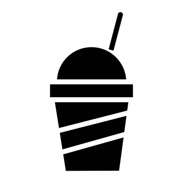 Ice Cream Icon Simple Illustration Milkshake Drink Vector Icons Web — Stock Vector