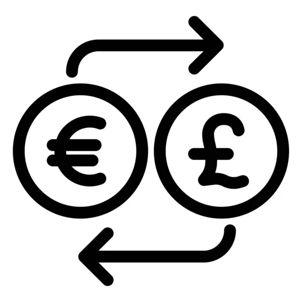 Euro Moeda Conceito Arte Simples Vetor Ilustração — Vetor de Stock