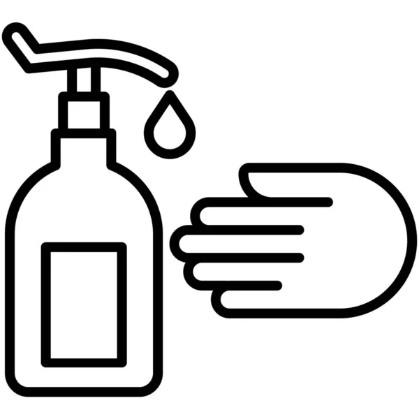 Мыть Руки Простой Значок Векторная Иллюстрация — стоковый вектор