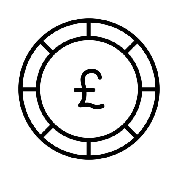 Pound Minimalistic Vector Icon Isolated White — Stock Vector