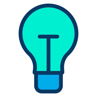 Beyaz arkaplanda basit ampul vektör resmetmesi