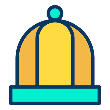 Basit şapka simgesi, vektör çizimi